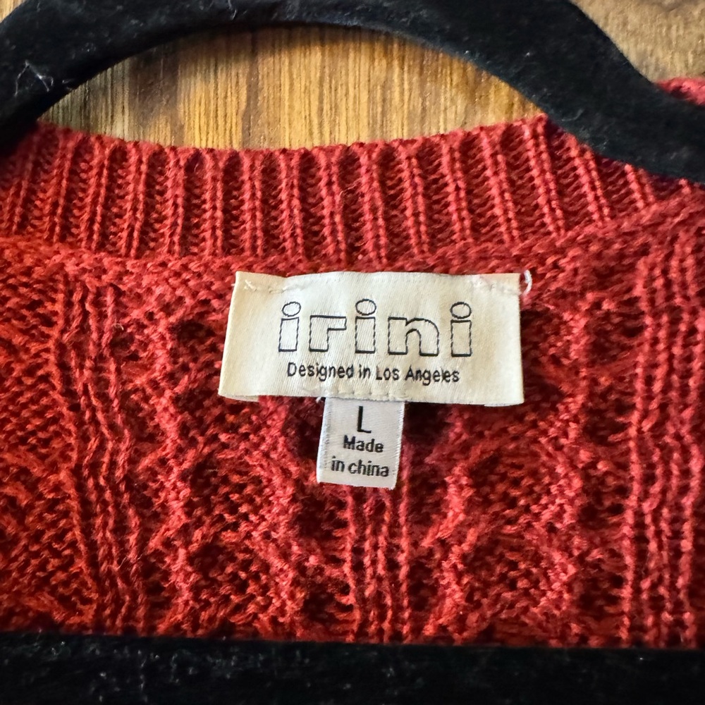 Rust V-Neck Sweater - Picture 2 of 3